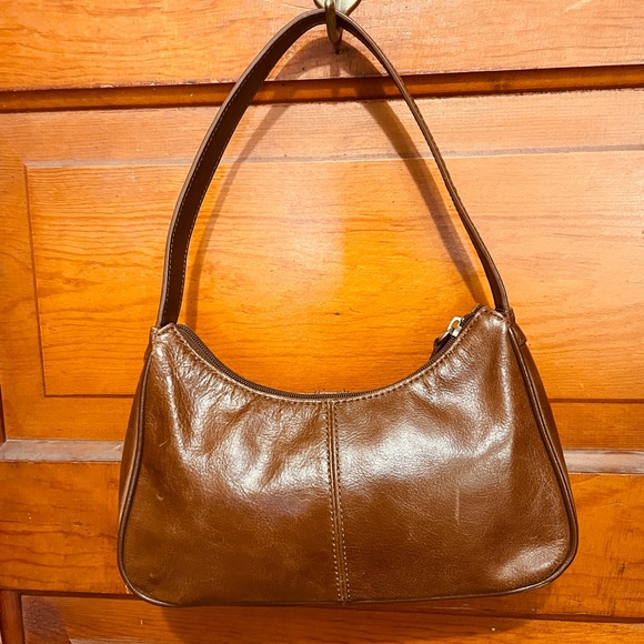 Wilson’s Leather small hobo handbag purse brown - Picture 2 of 6